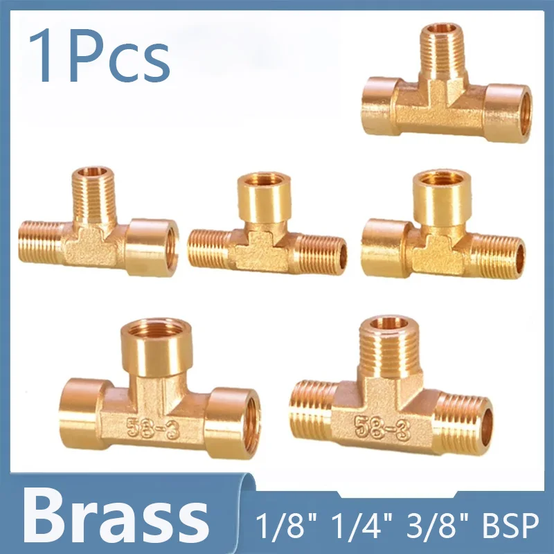 Pneumatic Brass Pipe Fitting Male-Female Thread Conversion Connect 1/8