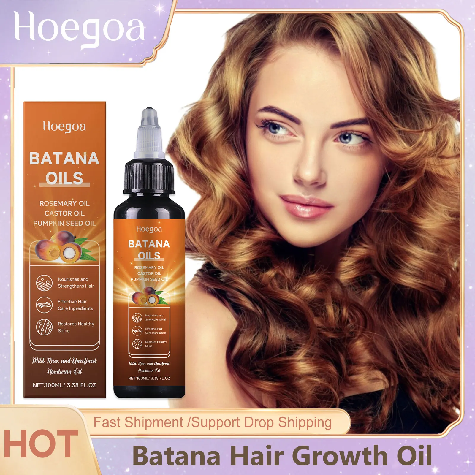 

Batana Hair Growth Oil Organic Treating Hair Loss Anti Breakage Eliminate Split Ends Nourish Roots Thicker Hair Regrowth Product