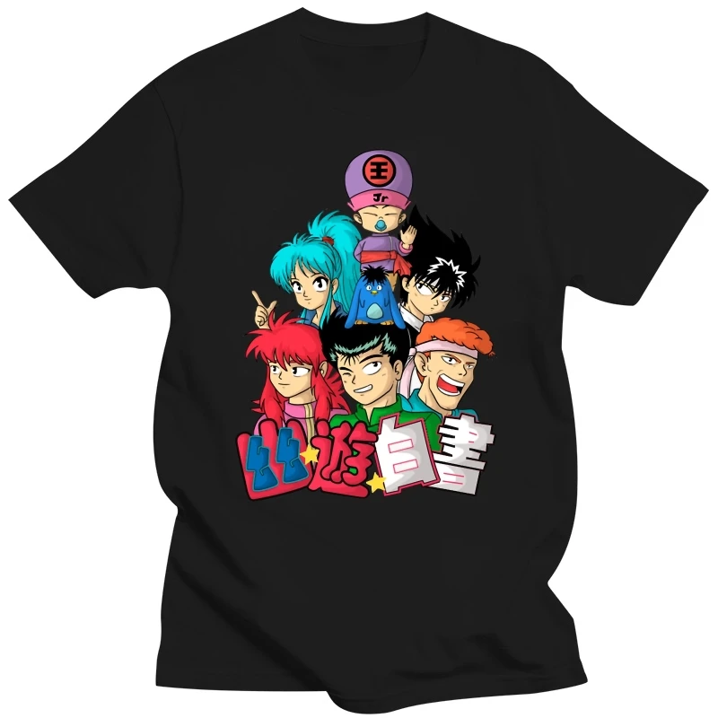 Oversized Tshirt Men Natural Cotton Yuyu Together T-Shirt Men Yu Yu Hakusho T-Shirt Men Amazing Funny Anime T Shirt