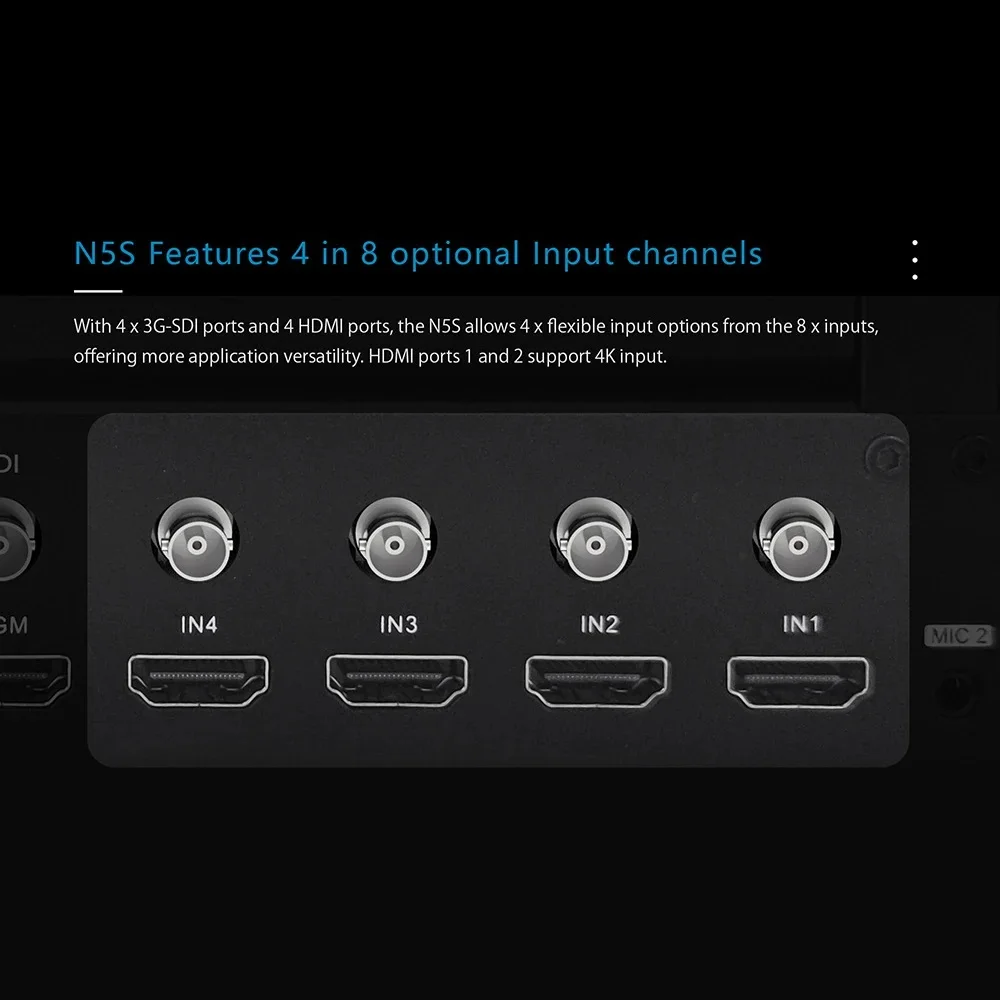 Mélangeur de commutation vidéo, écran 10.1 pouces, enregistrement vidéo, contrôleur HDMI à 4 canaux avec Usb type-c pour le Streaming de caméra Ptz