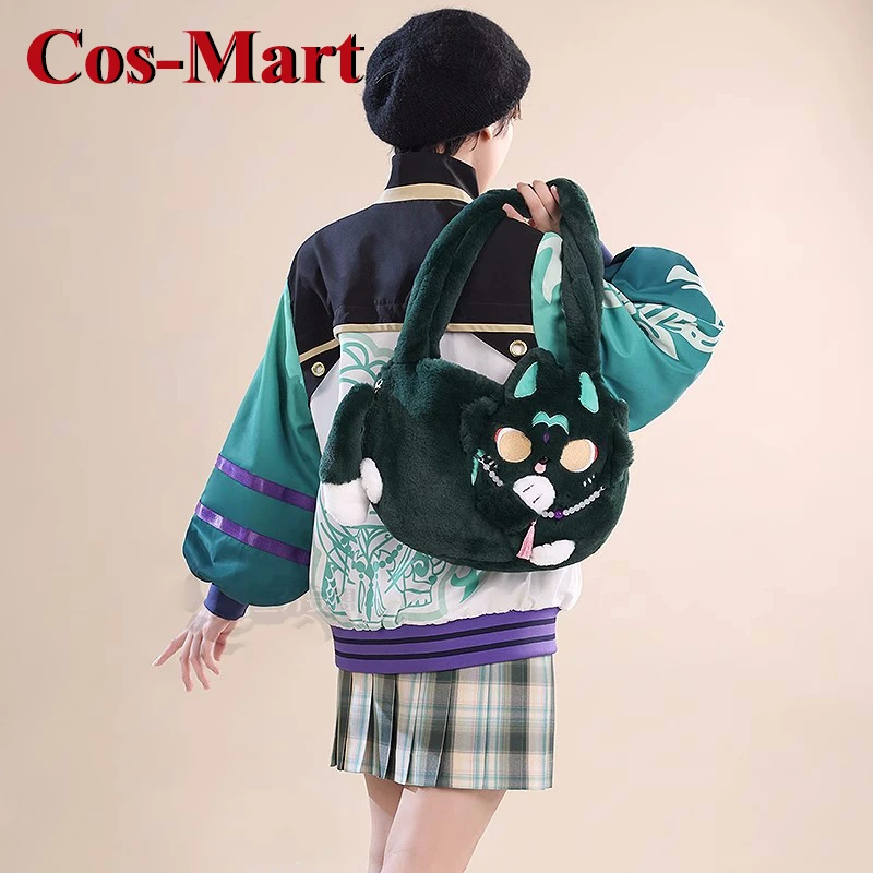 Cos-Mart Itabag Cosplay Game Genshin Impact Wanderer/Zhongli/Xiao/Klee/Hu Tao/Tartaglia Anime periferiche zaino borsa a tracolla