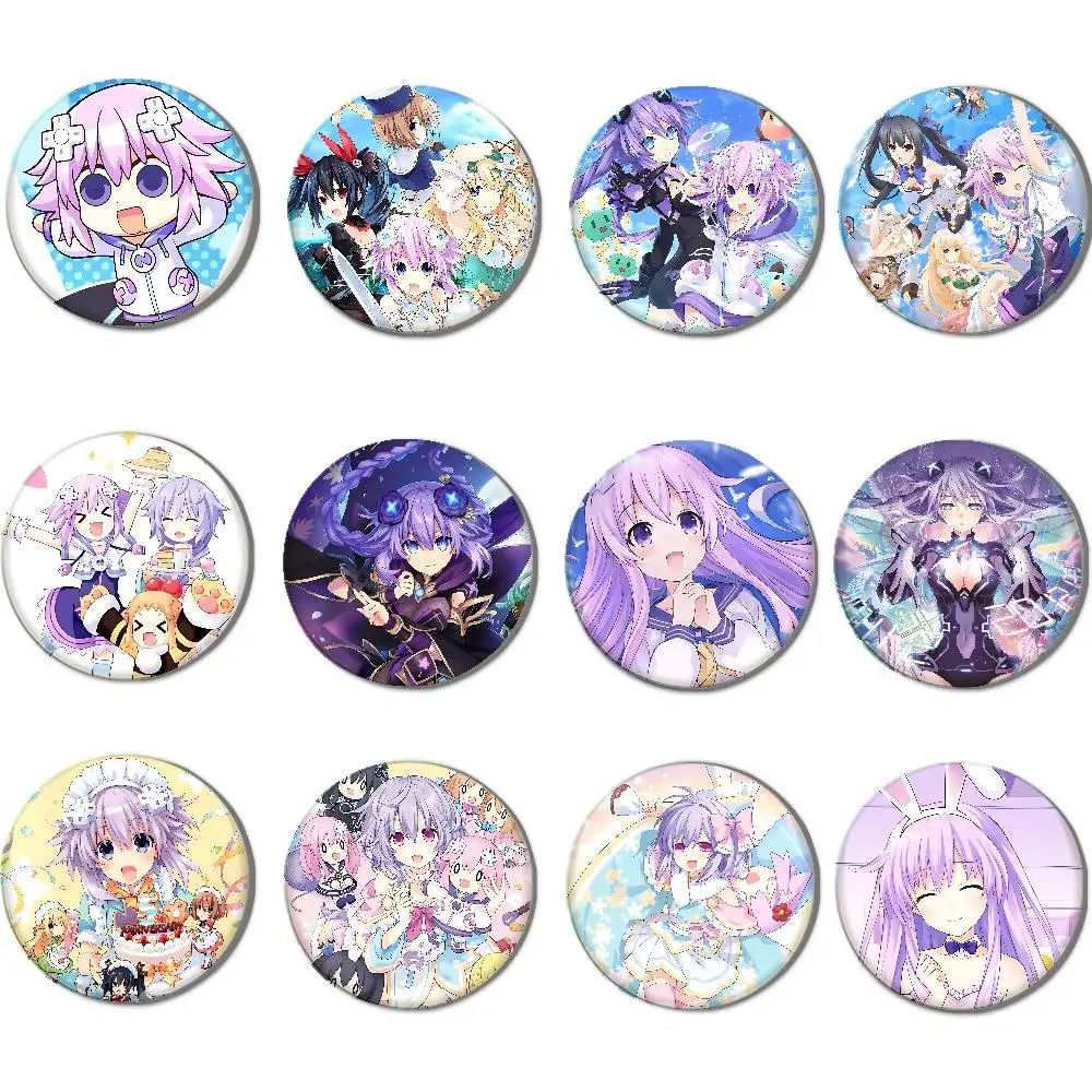 Hyperdimension N-Neptunia Abzeichen, kreative Anstecknadeln aus Weißblech, Brosche, kreative Zitat-Abzeichen, Kleidungsgeschenk für Kinder und Freunde