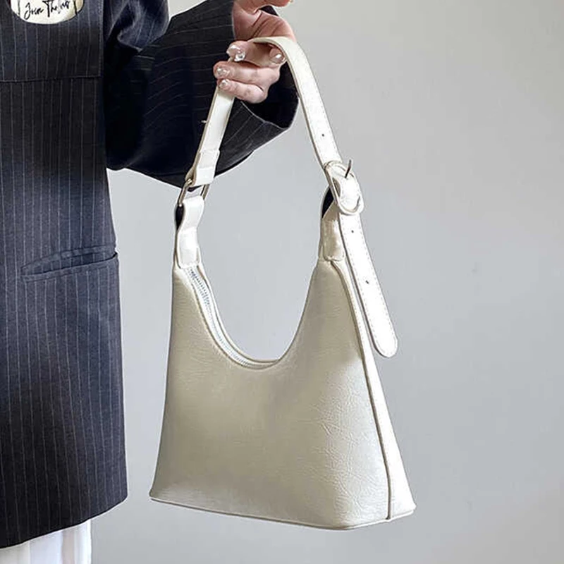 

Texture Simple One Shoulder Bag for Women 2025 Spring Summer New Party Handbags Design Sense Versatile Underarm Bags ﻿