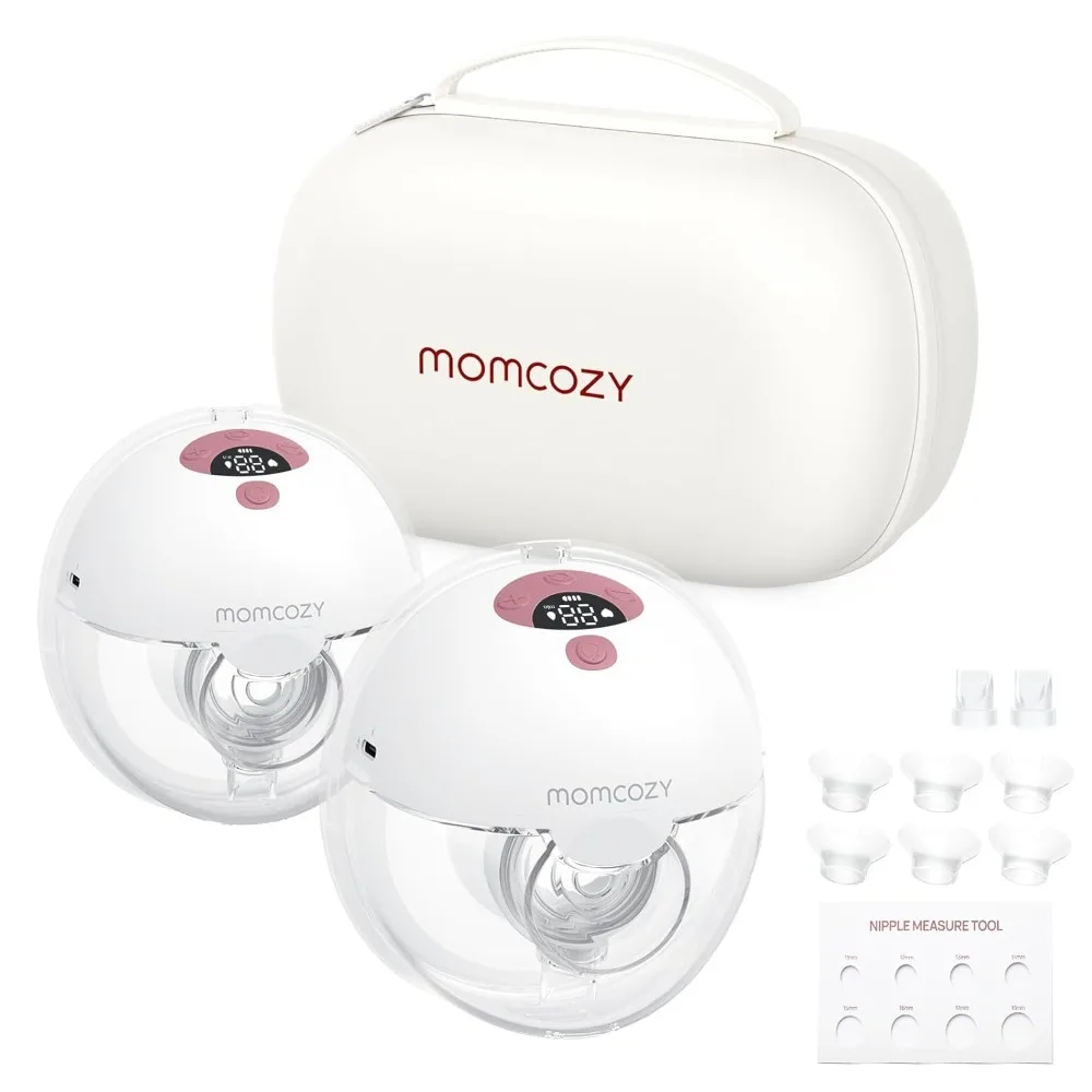 Portable Hands Free Wearable Breast Pump of Baby Mouth Double-Sealed with 3 Modes 9 Levels Electric Breast Pump