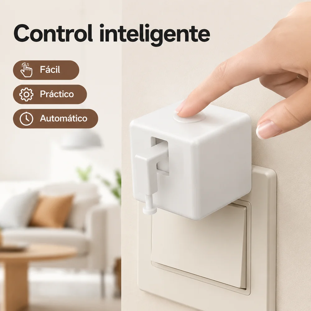 Compatible con Tuya Zigbee Smart Fingerbot Plus Pulsador Inteligente Modo Táctil Control por App Smart Life Voz Alexa Google