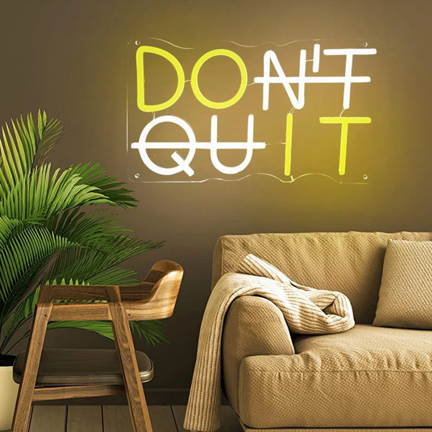 Don\'t Quit Neon Sign DO IT LED Neon Lights LED Neon Lights Office Room Gym Room Man Cave Office Room Home Party Wall Decor Lamp