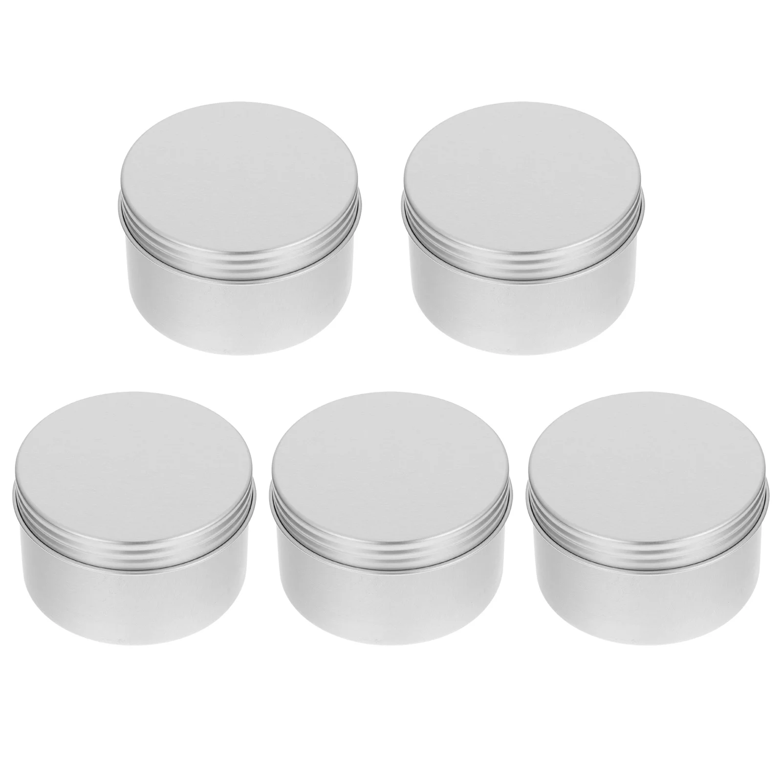 

5Pcs Tins Aluminum Reusable Containers Compact Size for Making DIY Crafts Storage Boxes Christmas Candy Gift Tins