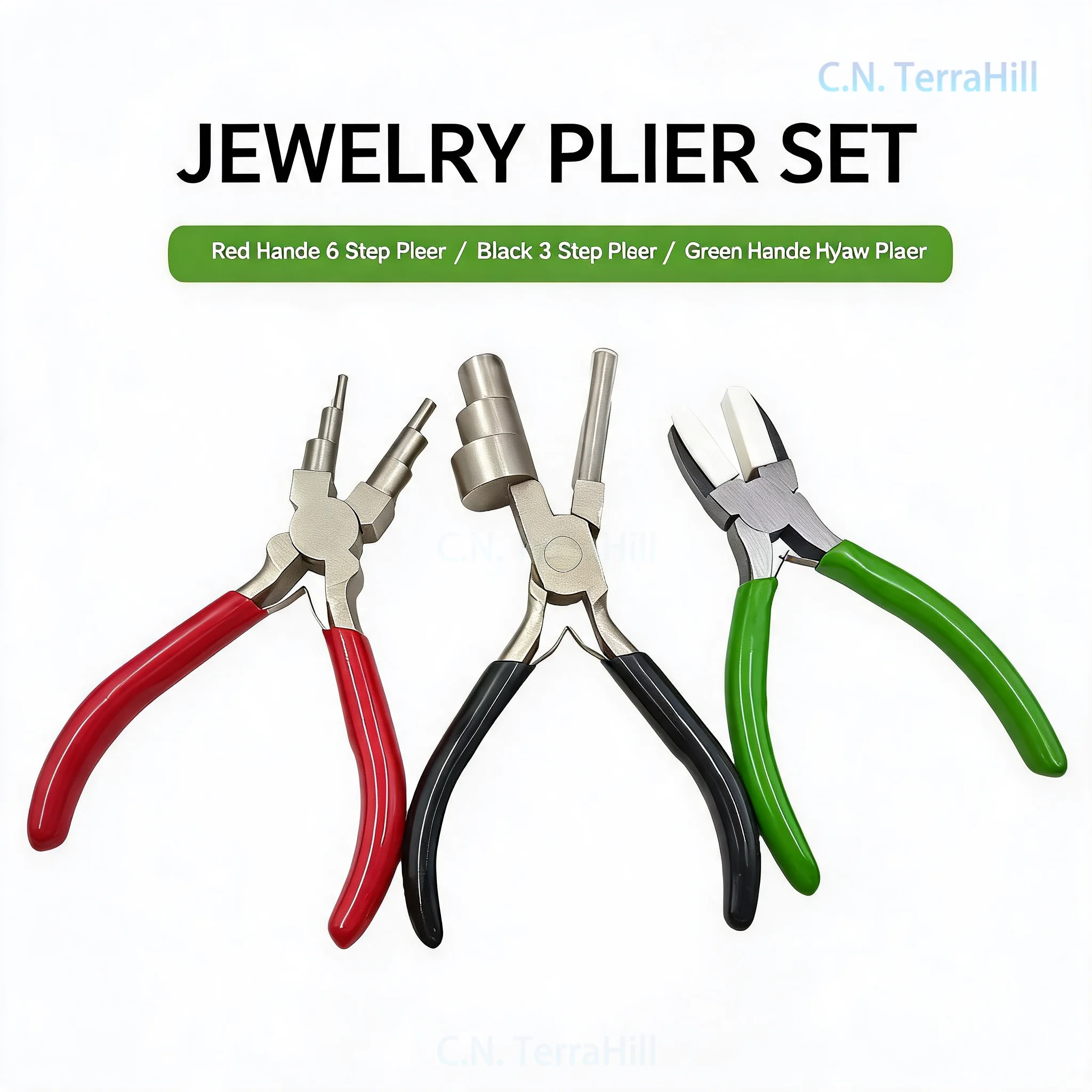 Multifunctional Wire Wrapping Pliers Set for Jewelry Making, 3-Section and 6-Section Nylon Pliers, Craft Wire Bending Tool