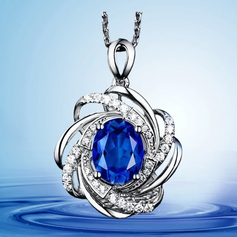 (Copper Micropaved)New Rotating Windmill Fashion Flower Color Crystal Zircon Clavicle Chain Accessories