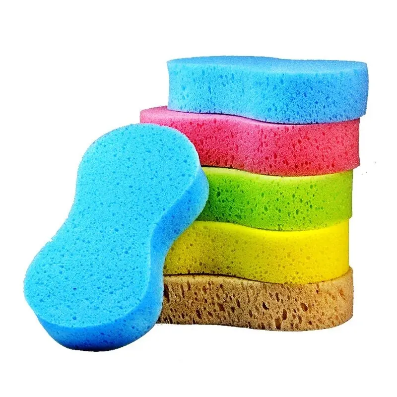 5PCS Vacuum Compressed Car Cleaning Washing Sponge Large 8-shaped Multifunction Auto Motorcycle Paint Care Tool Accessories