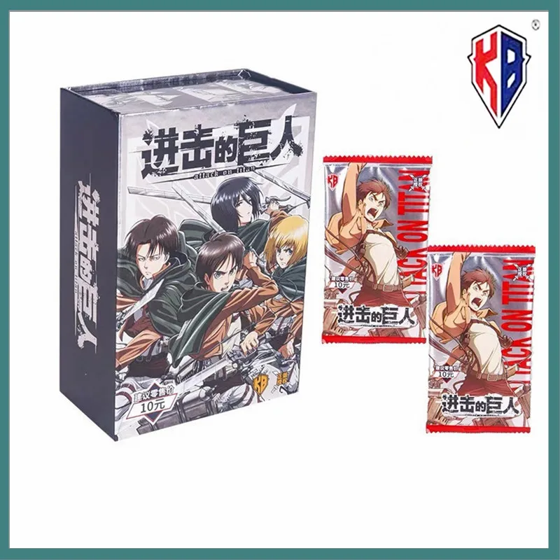 

2024 Anime Attack On Titan Eren Jaeger Mikasa Collection Cards Kids Birthday Game Gift Cards Table Toys For Family Christmas