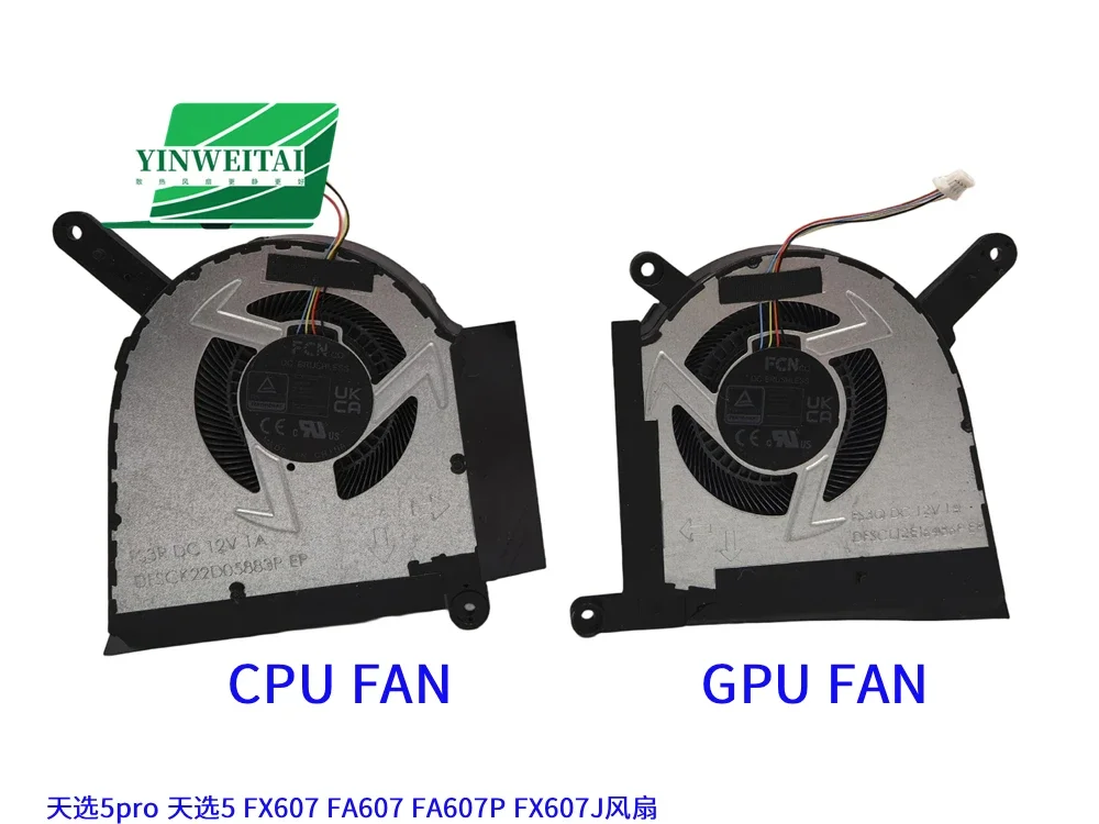 

CPU GPU Cooling Fan for ASUS TUF Gaming FA507 FA707 FX507 FX707 TUF507 TUF707 Laptop Fan 13NR09J0T01011 FPSP 13NR09F0T01011 FP88