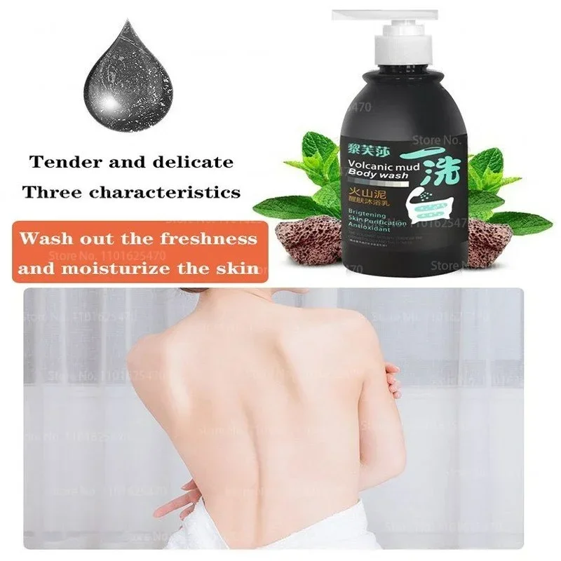 Sabun Mandi Lumpur Gunung Berapi Original Volcanic Mud Body Wash Whitening Putih Satu Badan Shower Gel