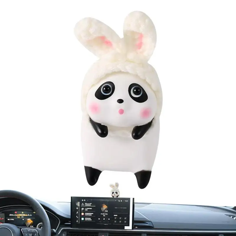 car panda decoration dashboard ornaments cute giant panda for vehicles home desktop decor automobile  interior decorations