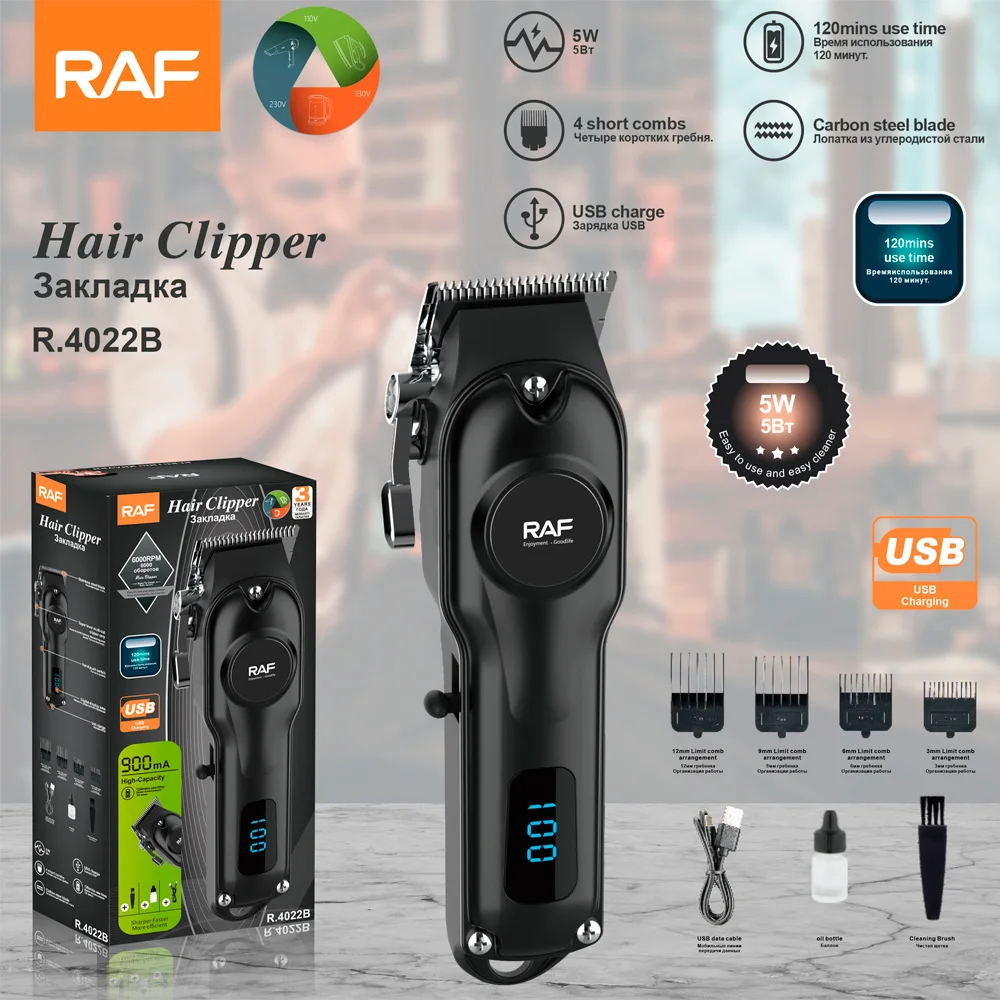 RAF New Electric Hair Clipper Multi Functional Electric Push Clipper Set rasatura tagliacapelli elettrico Set interfaccia USB