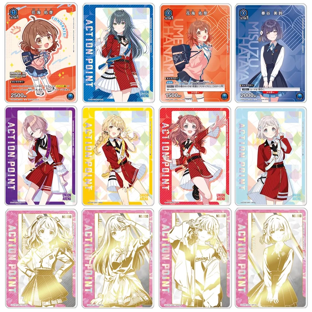 Tarjeta acrílica de Anime UA Gakuen IDOLMASTER, Hanami Saki Fujita Kotone Shinosawa Hiro Himesaki Rinami, juego de cartas de colección, juguete para regalo