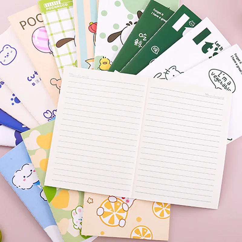 Random 1 Pc Cartoon Mini Notebook Kawaii A5 Notepad Colorful Cover Journal Diary for  Students School Office Stationery Supplies