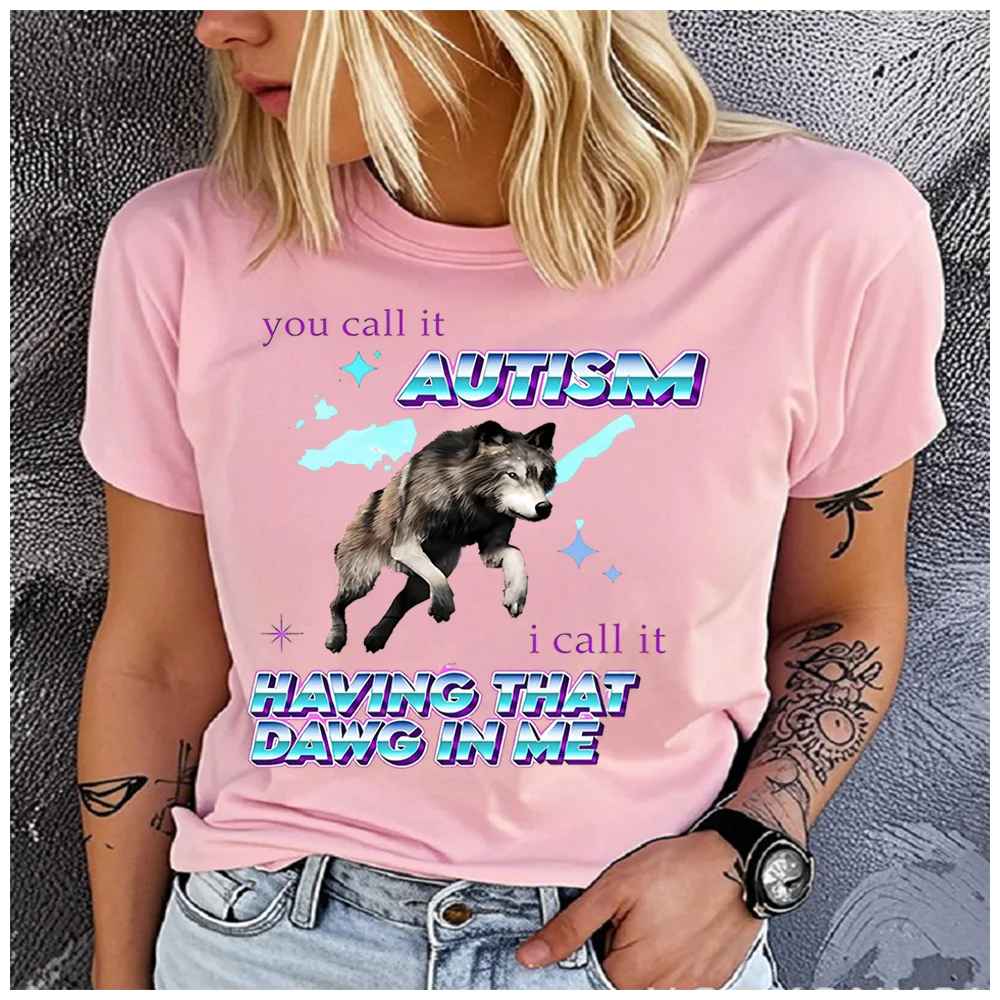 men Women's Cotton 100% Self-deprecating humor Print T-shirt Loose round Neck Casual Short Sleeve Fashion Top  Clothing Summer