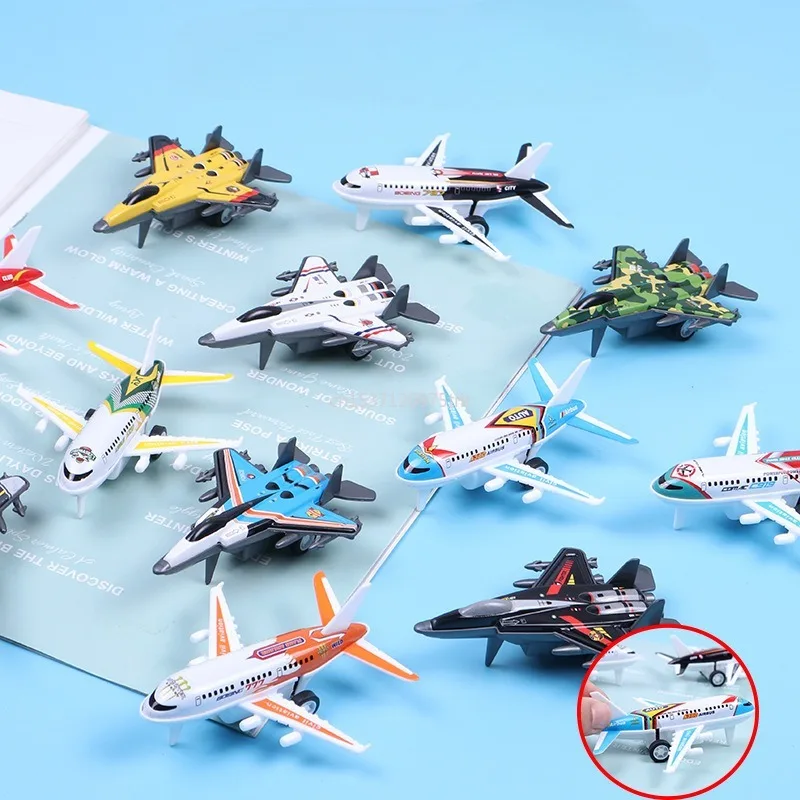 Kids  Model Toys Aircraft Diecast Alloy  Air Airlines Airplane Aviation Alloy Plane Boy Fighter Simulation Mini Plane Gift