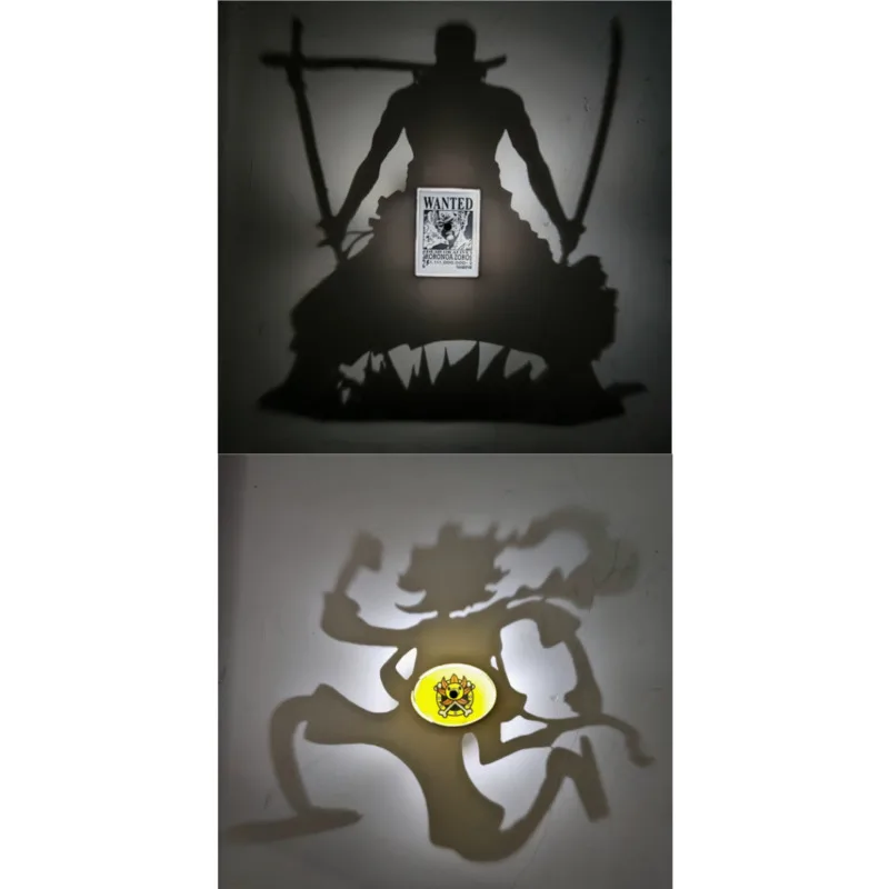 Nieuwe Anime One Piece Roronoa Zoro Wandlamp Speelgoed Luffy Goku Schaduwlicht Projectorlamp Creatieve Anime Accessoires Collectie Cadeau - afbeelding 2