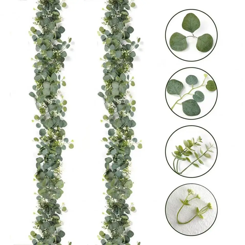 

1/2/3Pcs Artificial Eucalyptus Greenery Garland Hanging Fake Plants Fake Plant Spring Vines for Wedding Home Party Decor