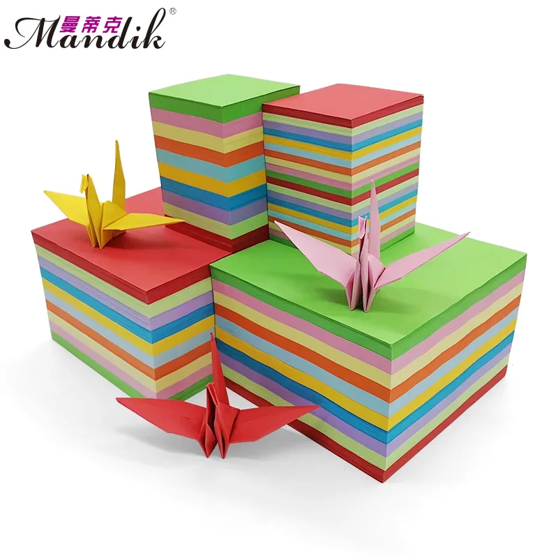 

200 Sheets Double Sided Origami Paper – 20 Assorted Colors Square Folding Paper for DIY Crafts, Cranes, Kindergarten, Scrapbook