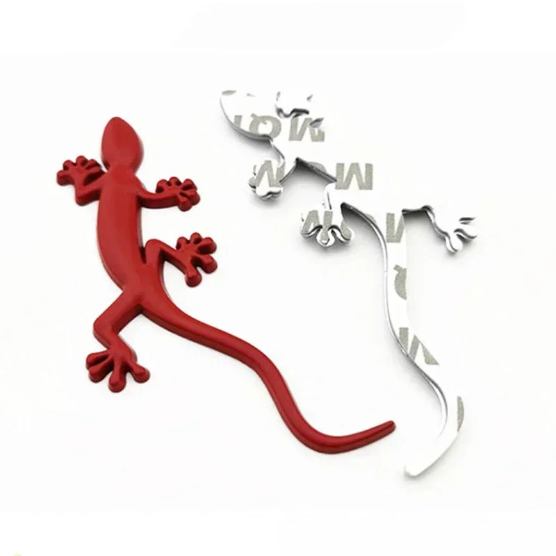 3D Metal Gecko Lizard Rear Trunk Body Emblem Badge Sticker Decals For Audi Quattro A3 A4 A5 A6 Q3 Q5 Q7 Car Styling Accessories