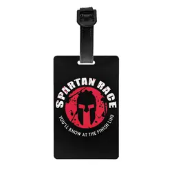 Spartan Race Sparta Spirit Etiquetas de equipaje personalizadas, cubierta de privacidad, tarjeta de identificación con nombre