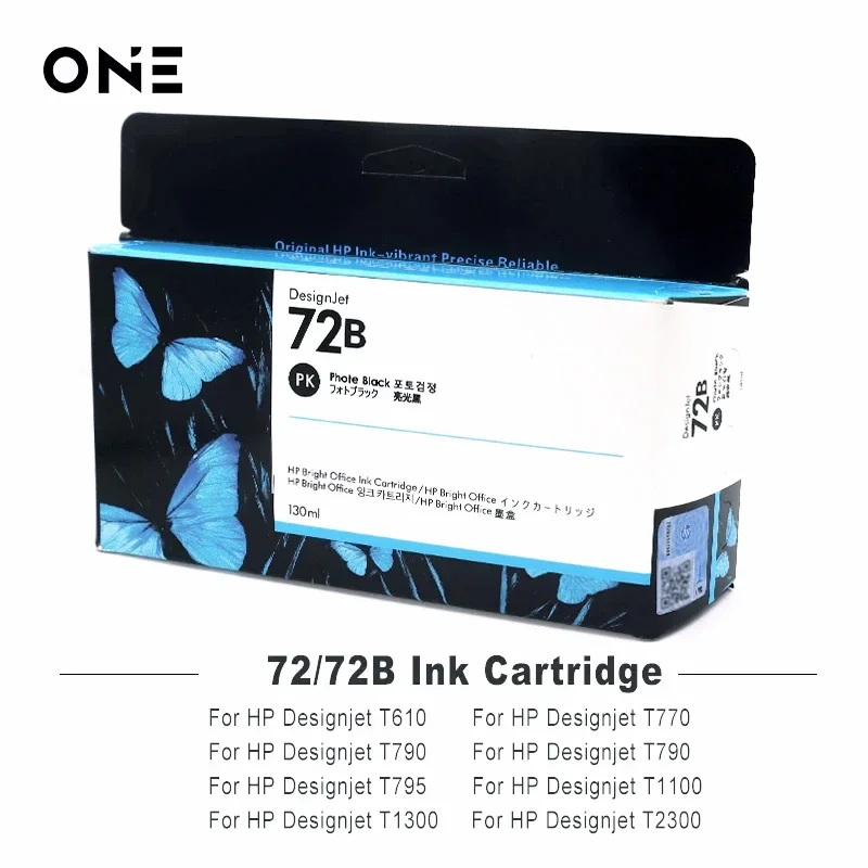 New For HP 72 72B Ink Cartridge Original For HP DesignJet T610 T620 T770 T790 T795 T1100 T1120 T1200 T1300 Printer hp72 72b Ink