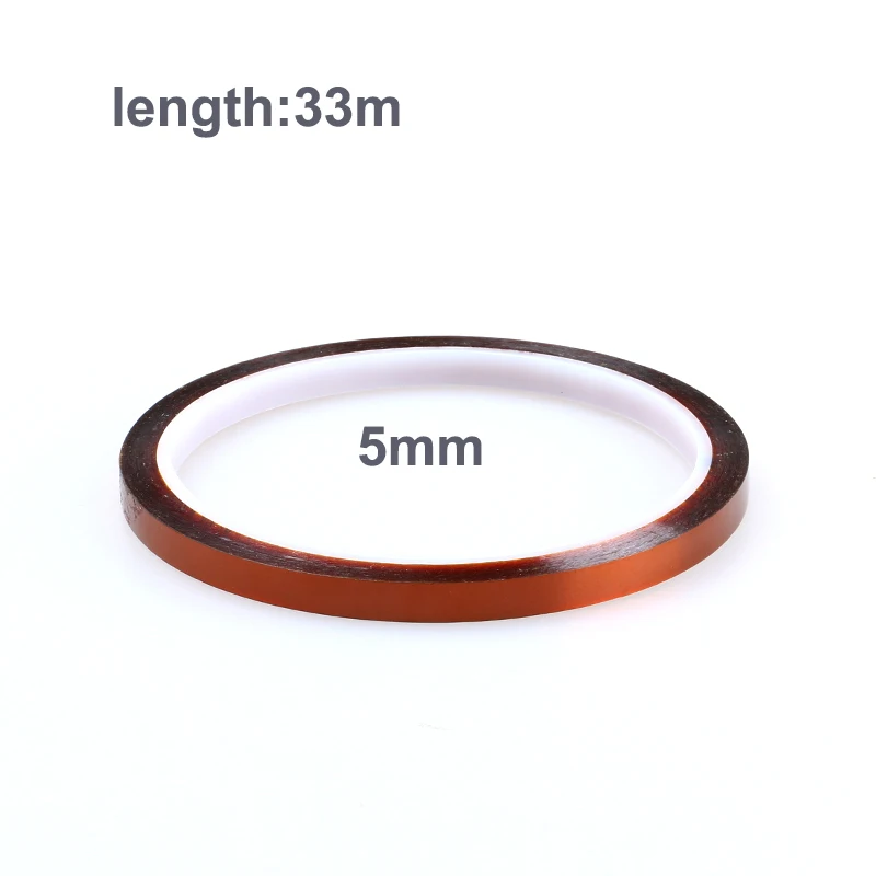 Thermal Insulation Tape Width 5mm High Temperature Insulation Electronics Industry Welding 3D Printing Polyimide Kapton Tape