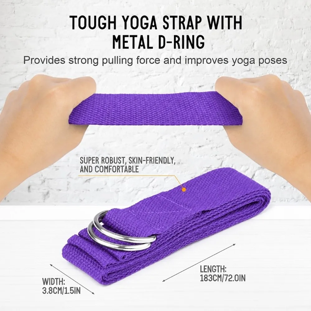 Durable EVA Yoga Blocks Yoga Strap Set Strap Included Fitness Yoga Block Pilates Block Set Home Workout