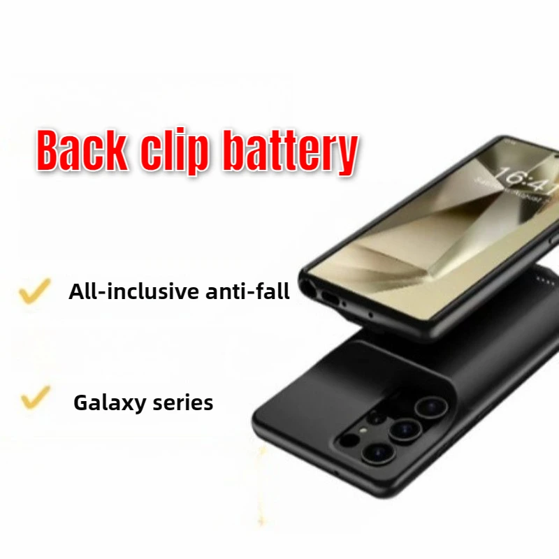 6000mAh高品質バッククリップバッテリー パワーバンク Samsung Galaxy A34用 バッテリーパワーケース パワーバンク