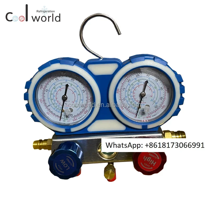 4 way manifold gauge for r22  r32 r410 r134a refrigeration digital manifold hvac system gauge kit