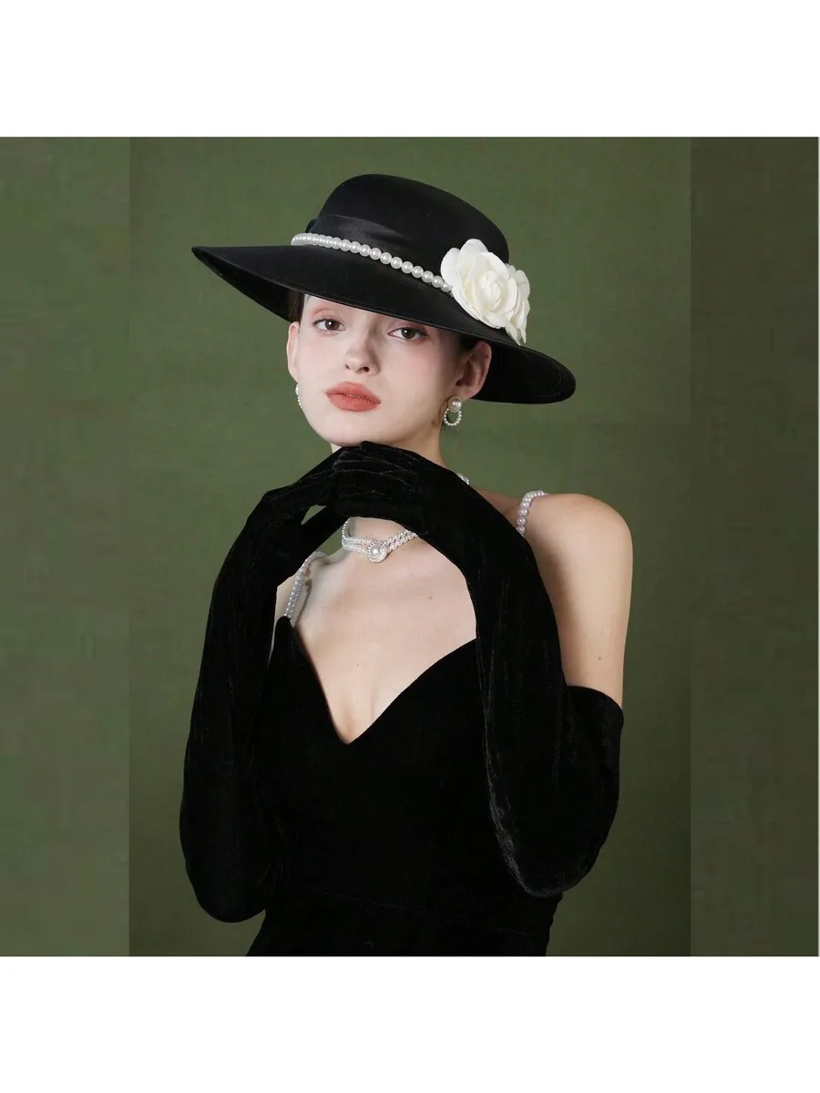 

Womens Long Velvet Gloves For Weddings Parties Formal Events Cosplay Halloween Christmas Accessories