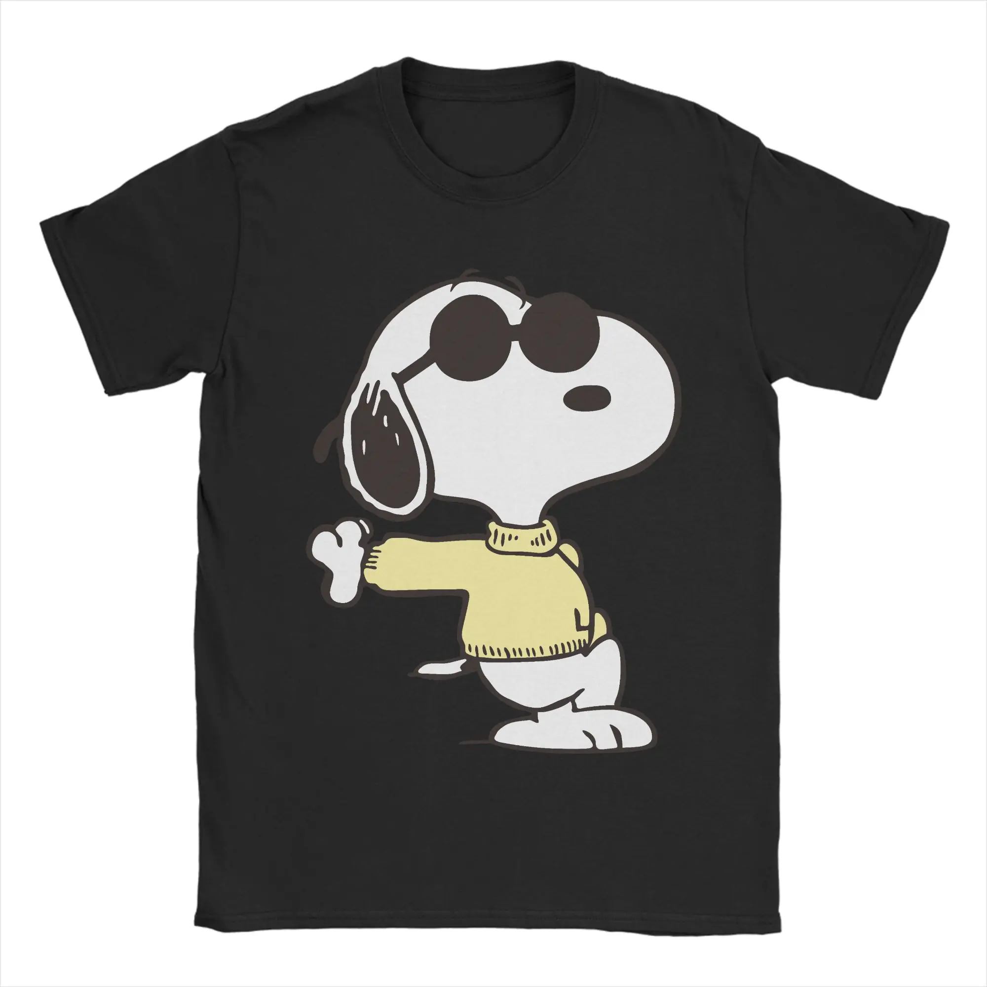 Neuartige Cartoon Snoopys Joe Cool T-Shirts Herren Rundhals Baumwoll-T-Shirts Kurzarm-Shirts 6XL Kleidung