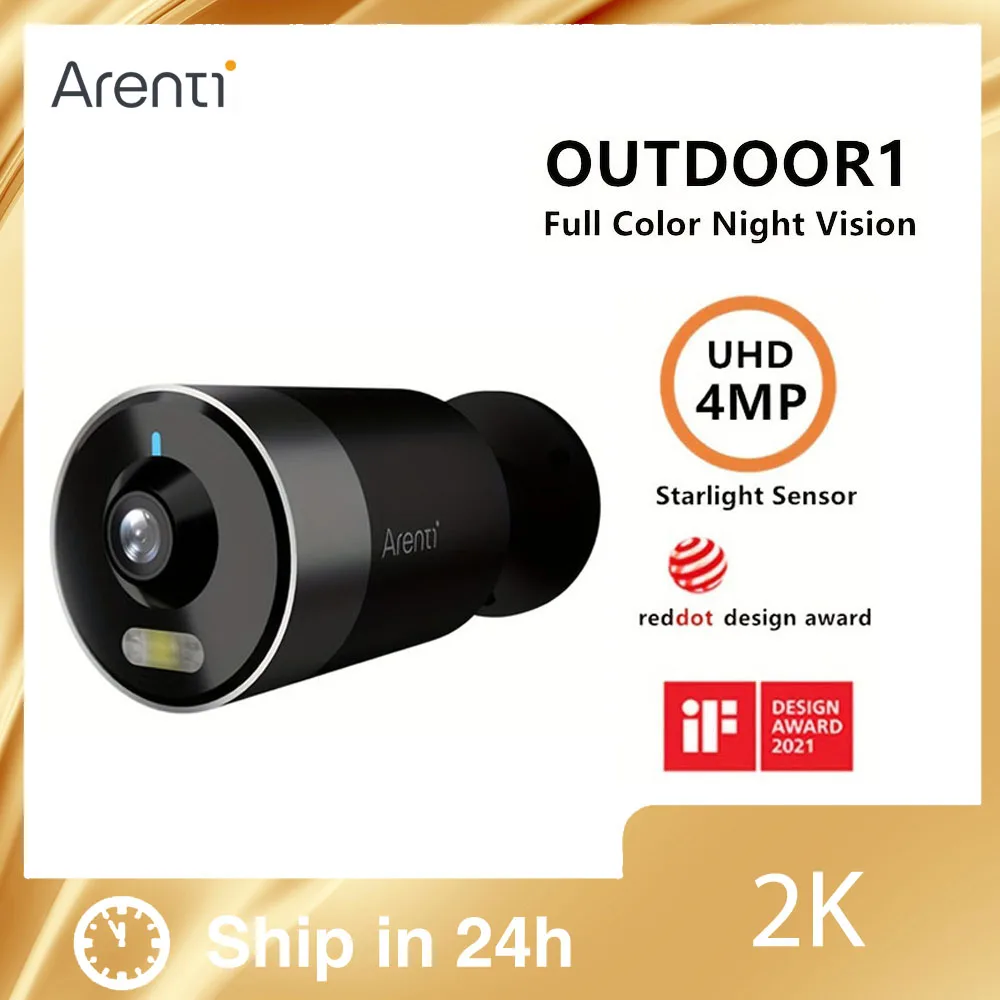 Arenti Laxihub 4MP Security Camera Wi-Fi Surveillance Camera Outdoor Smart Camera Security Protection 2K Full Color Night Vision