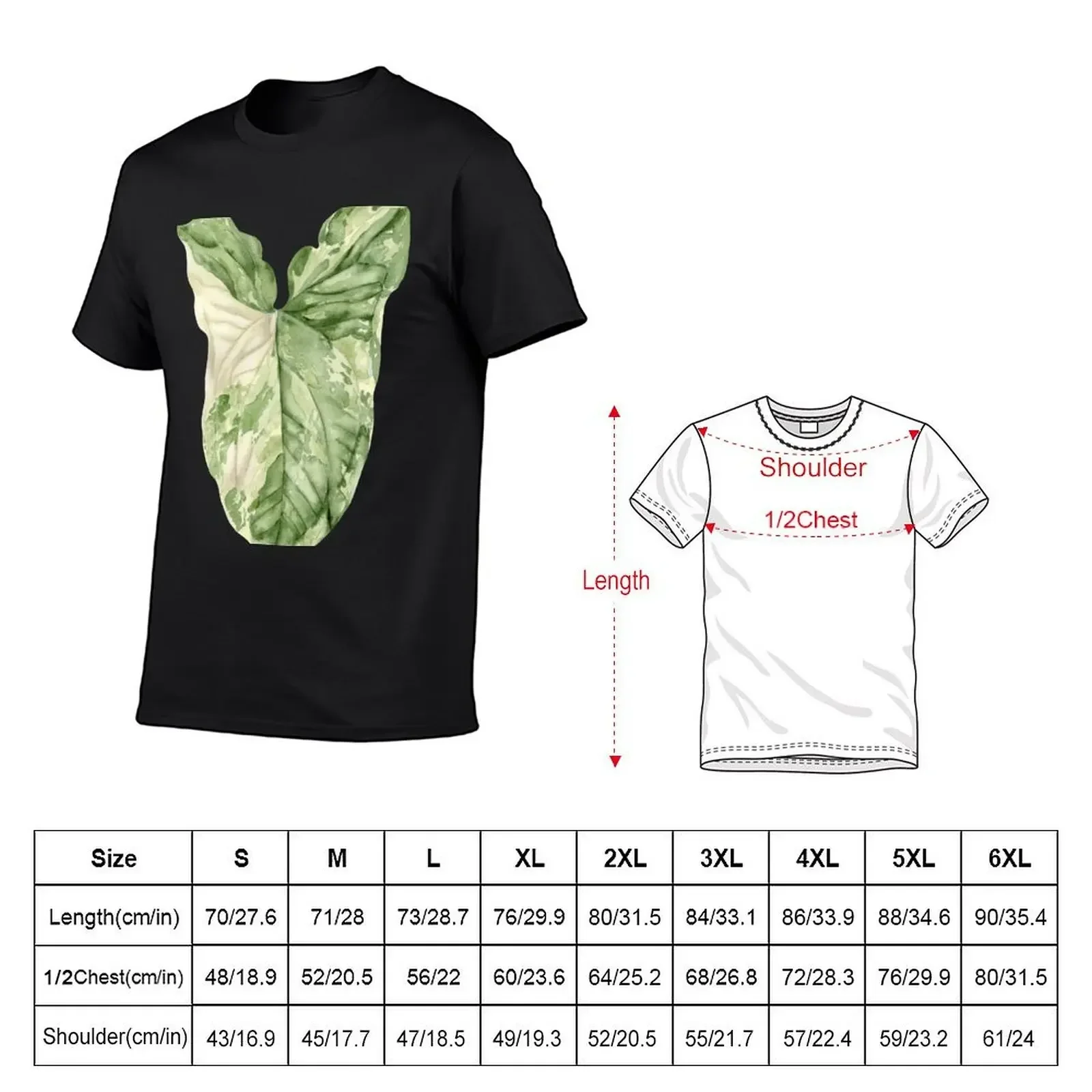 Syngonium Albo Variegata T-Shirt Short sleeve tee anime t shirts graphic t shirts street wear t shirts for men graphic