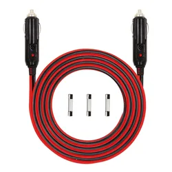 Cigare Feuerzeug Verlängerung kabel Stecker zu Stecker Dual Auto Feuerzeug Stecker Ladegerät 12V Kabel mit LED-Leuchten für Reifen füller Reiniger