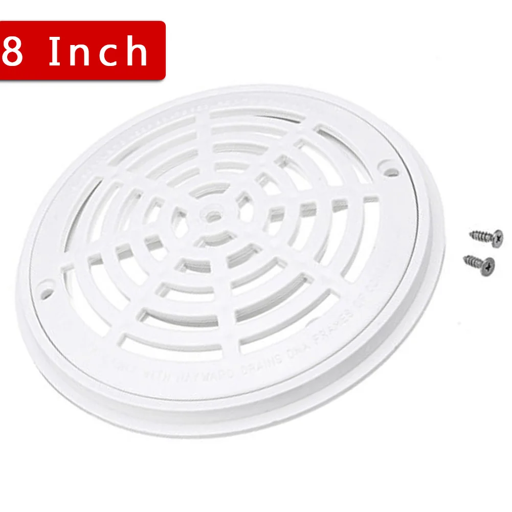 

8 Inch Pool Drain Cover ABS Plastic Main Replacement Round Swimming Universal White High Quality Hot New Durable