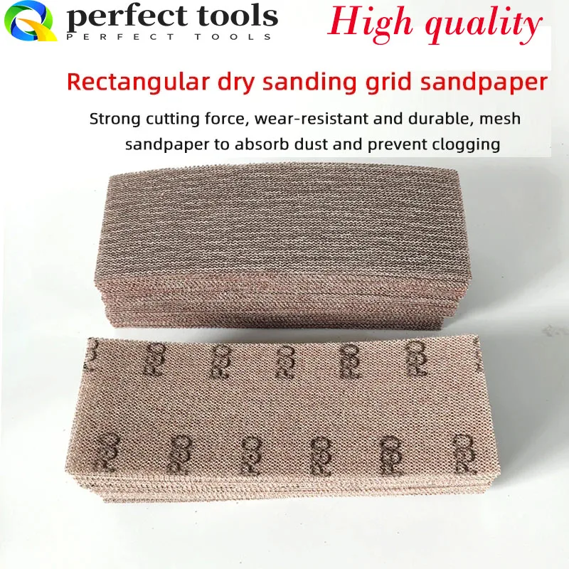 

Rectangular Dry-grinding Mesh Sand Flocking Self-adhesive Sanding Putty Car Sandpaper Suitable For MIRKA 70×198mm Hand Planing