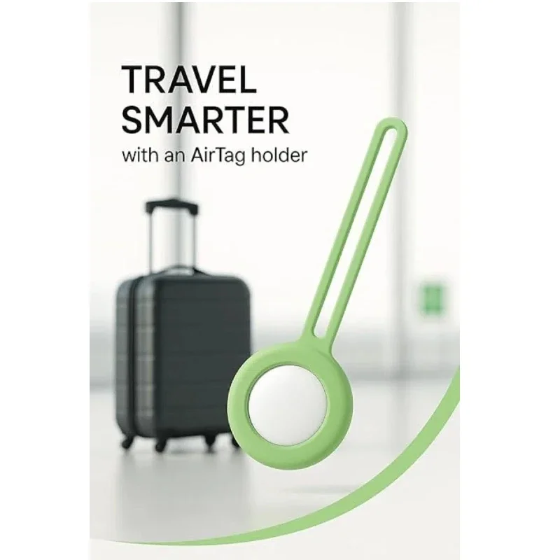 

For Apple AirTag Anti-Lost Silicone Case ，Waterproof Protective Cover with Detachable Lanyard