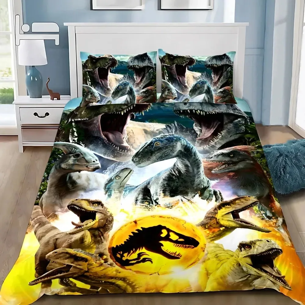 

Jurassic Dinosaur Park World Bedding Set Bedroom Soft Modern Bedspreads Comefortable Duvet Cover Quilt Cover And Pillowcase