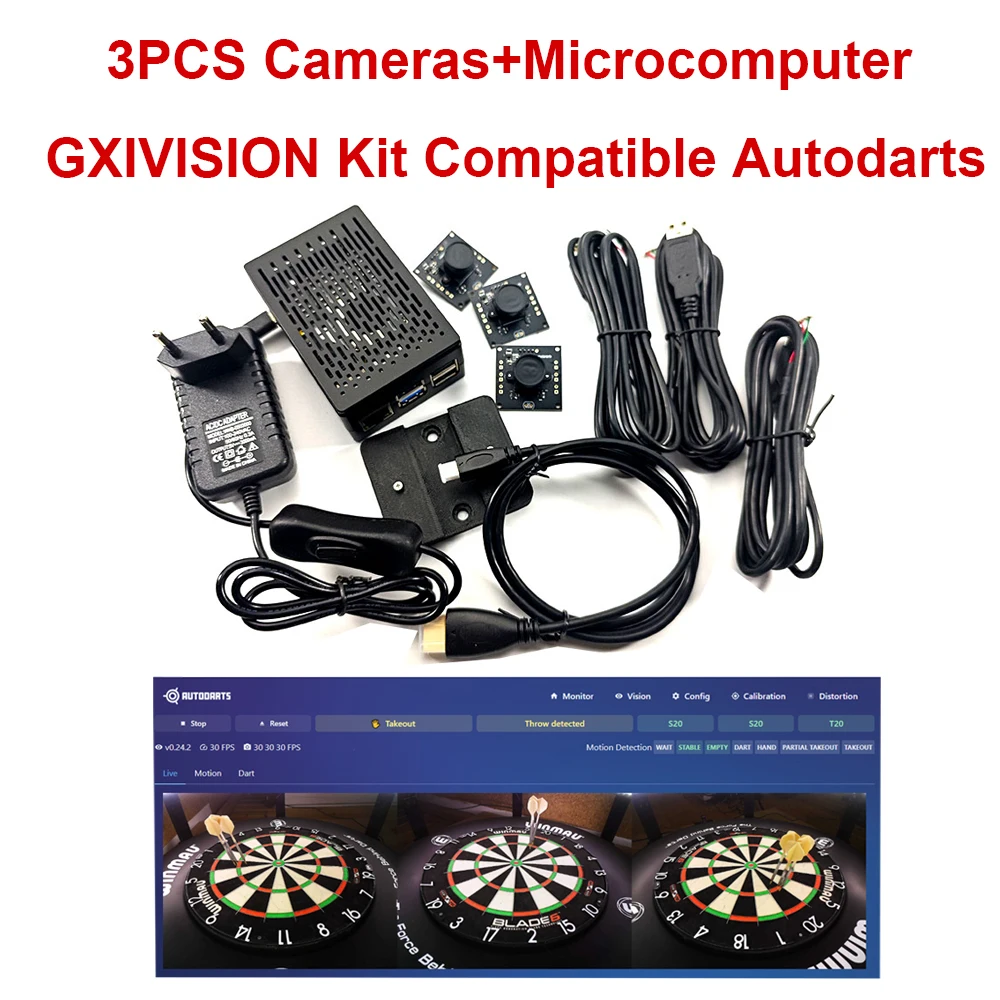 GXIVISION Autodarts DIY Kit Camera Module IMX179/OV9732+Microcomputer، نظام Linux المثبت مسبقًا خارج الصندوق/واي فاي لاسلكي #1