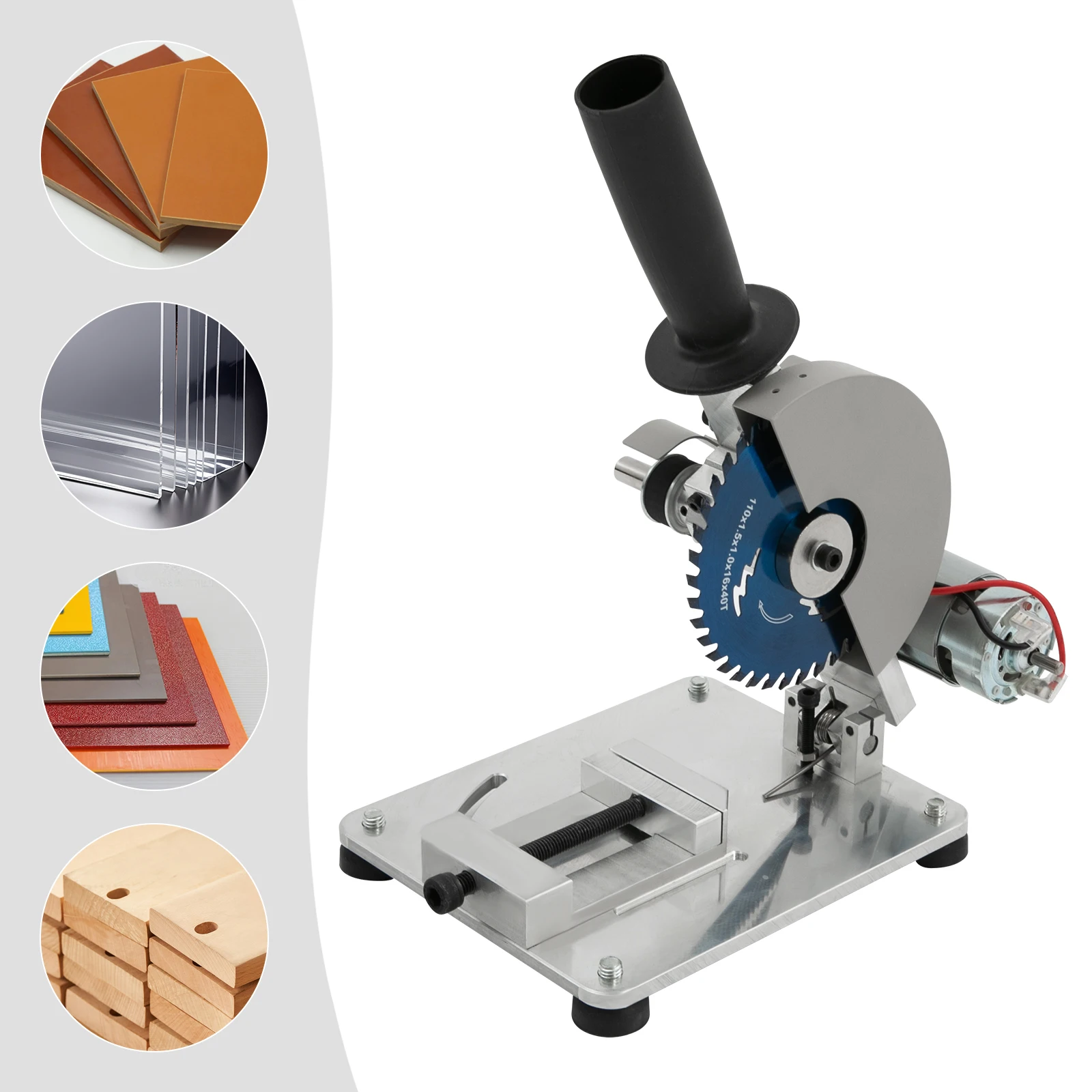 

Compact Mini Table Saw, 9000 RPM Motor, Aluminum Alloy Body, Multifunctional Blade, Low Noise, Suitable for DIY and Professional