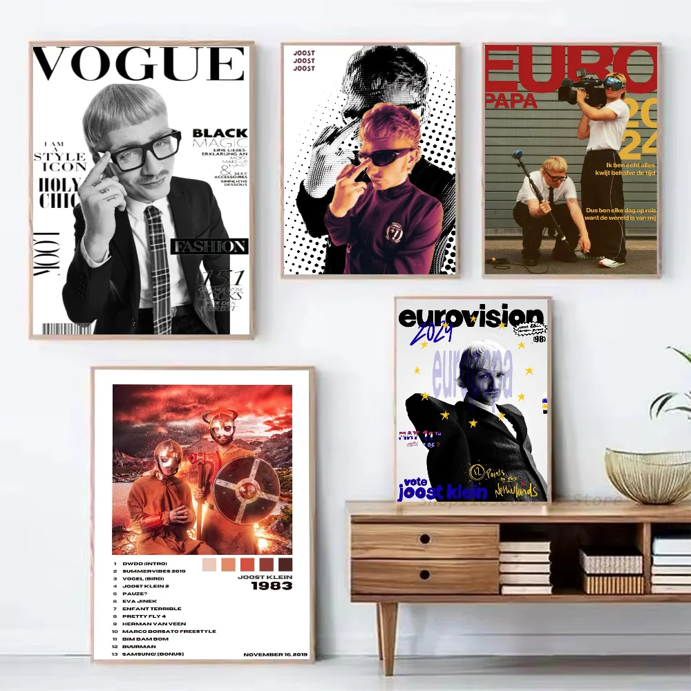 1 قطعة جوست كلاين المغني المشارك ذاتية اللصق الفن مقاوم للماء ورقة ملصق مقهى بار غرفة جدار ديكور #1