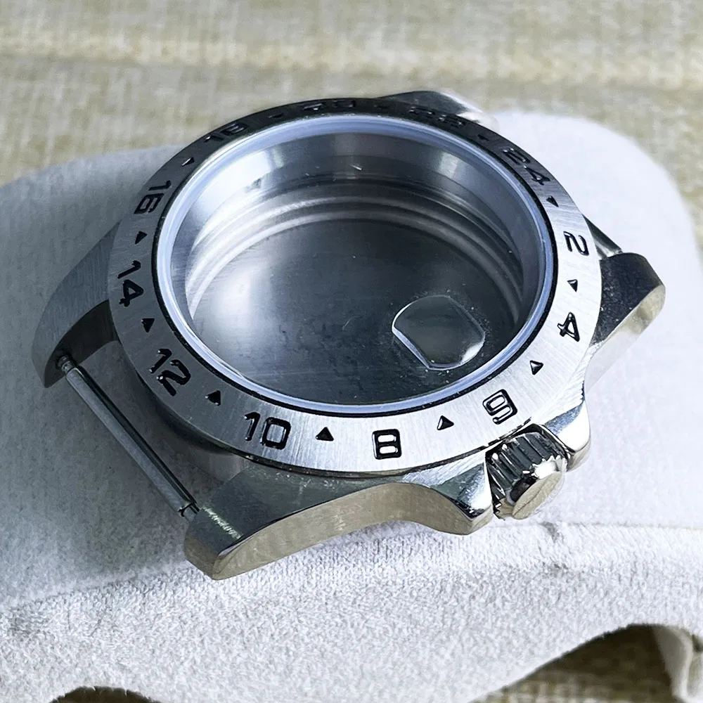 Classic Explorer 39mm GMT EXP 24-hour steel bezel, suitable for NH34, NH35, NH36 movement accessories watch case