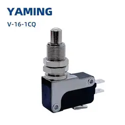 V-16-1CQ 리미트 마이크로 프레팅 스위치 플러그 패널 타입 포인트 액션 스트로크 트래블 스위치, M10 장착 크기