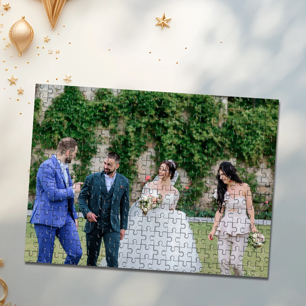 35/300/500/1000 قطعة شخصية مخصصة صور لغز حفل الزفاف صور مخصص بازل قطع هدايا لحفلات الزفاف المنزلية #2