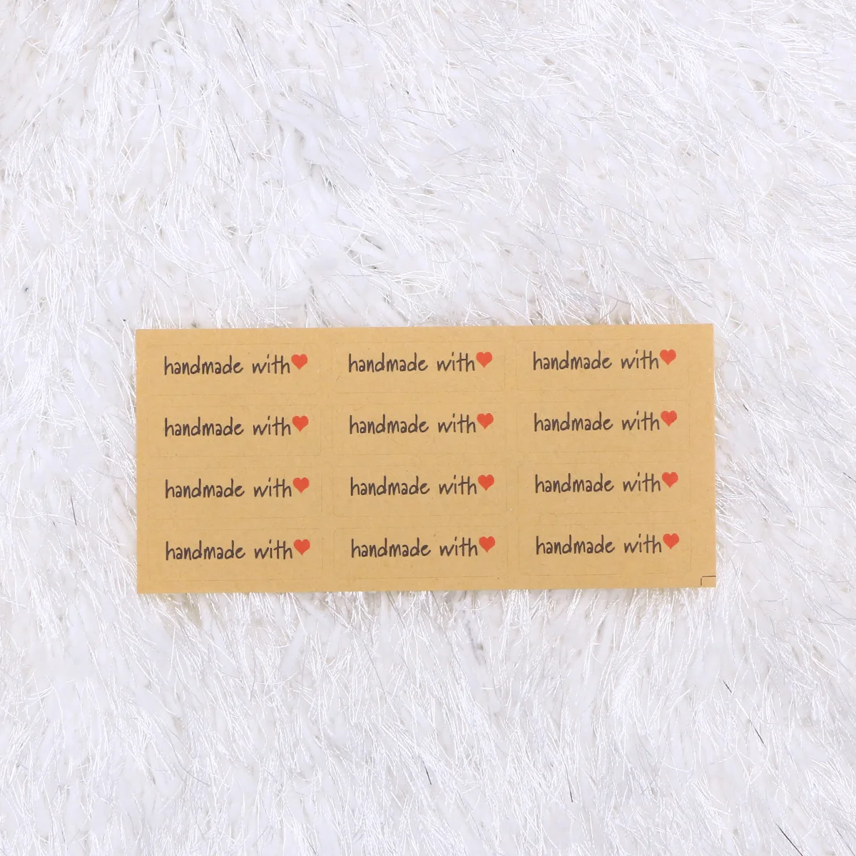 240 Stück 20 Blatt handgefertigt mit Liebe Herz Aufkleber Kraft Siegeletiketten für Umschläge Verpackung Diy Geschenke Backbeutel Verschluss