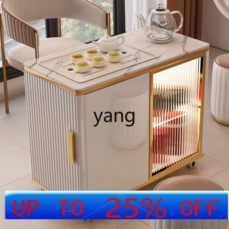 

LH light luxury side cabinet, a few white mobile tea tables next to the sofa, Kung Fu tea table, kettle integrated cabinet